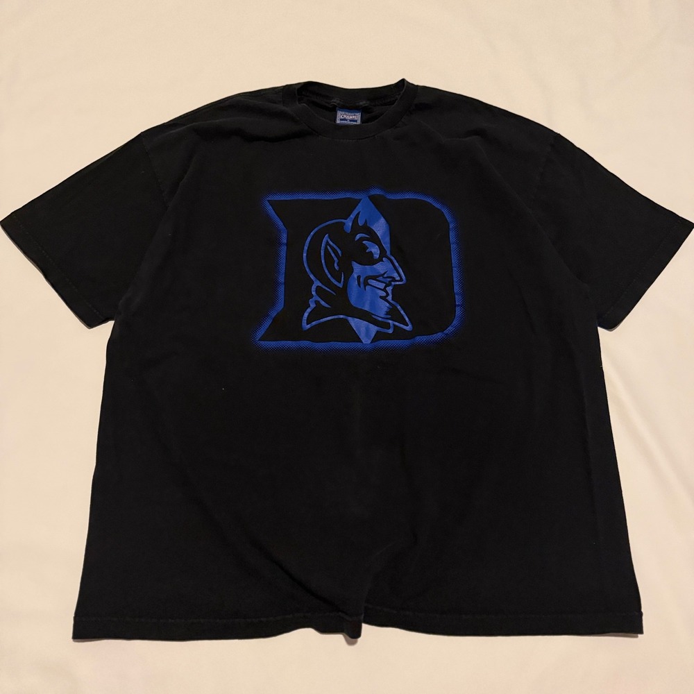 Champs Sports Duke Blue Devils T-Shirt Men XL Black Y2K 2000s NCAA Graphic Tee